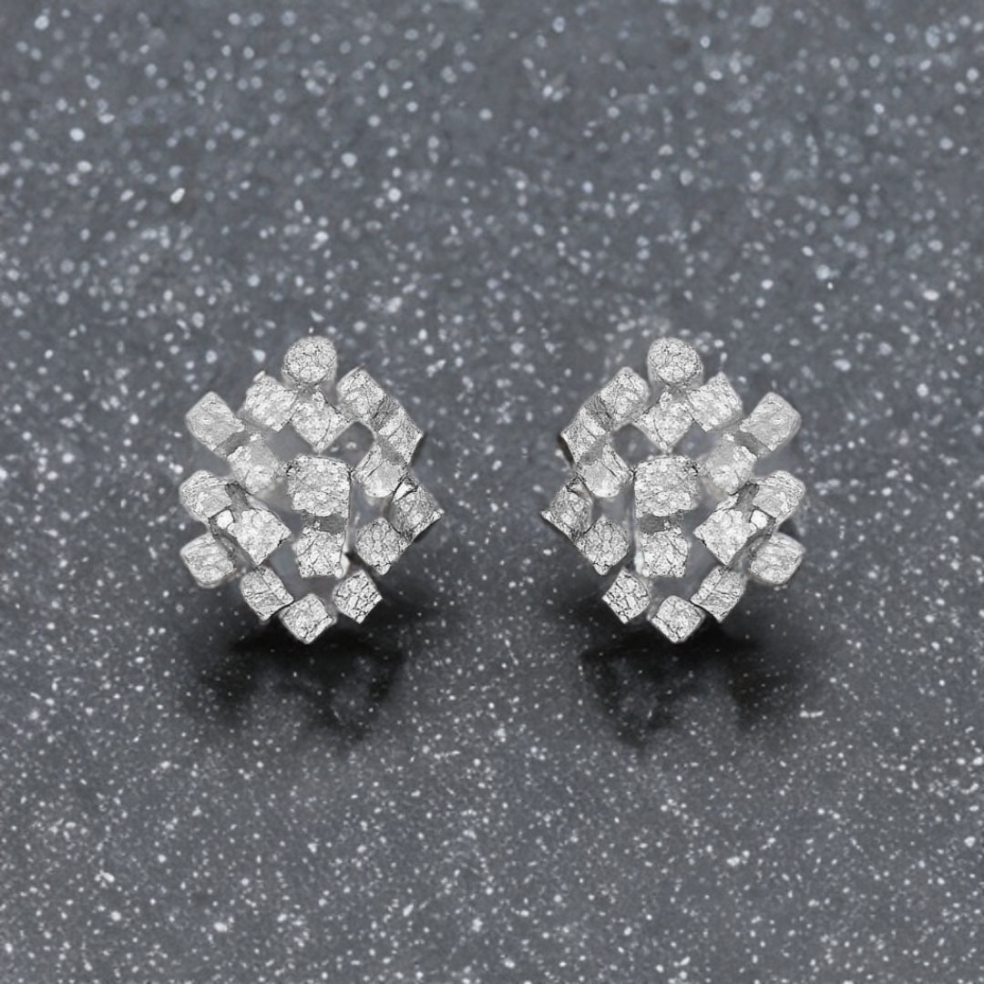 14K Lab Grown Diamond Cluster Earrings