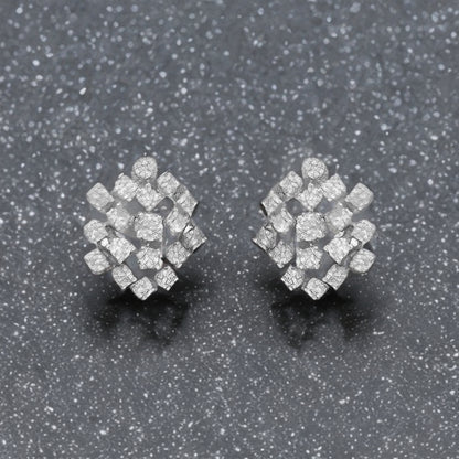 14K Lab Grown Diamond Cluster Earrings
