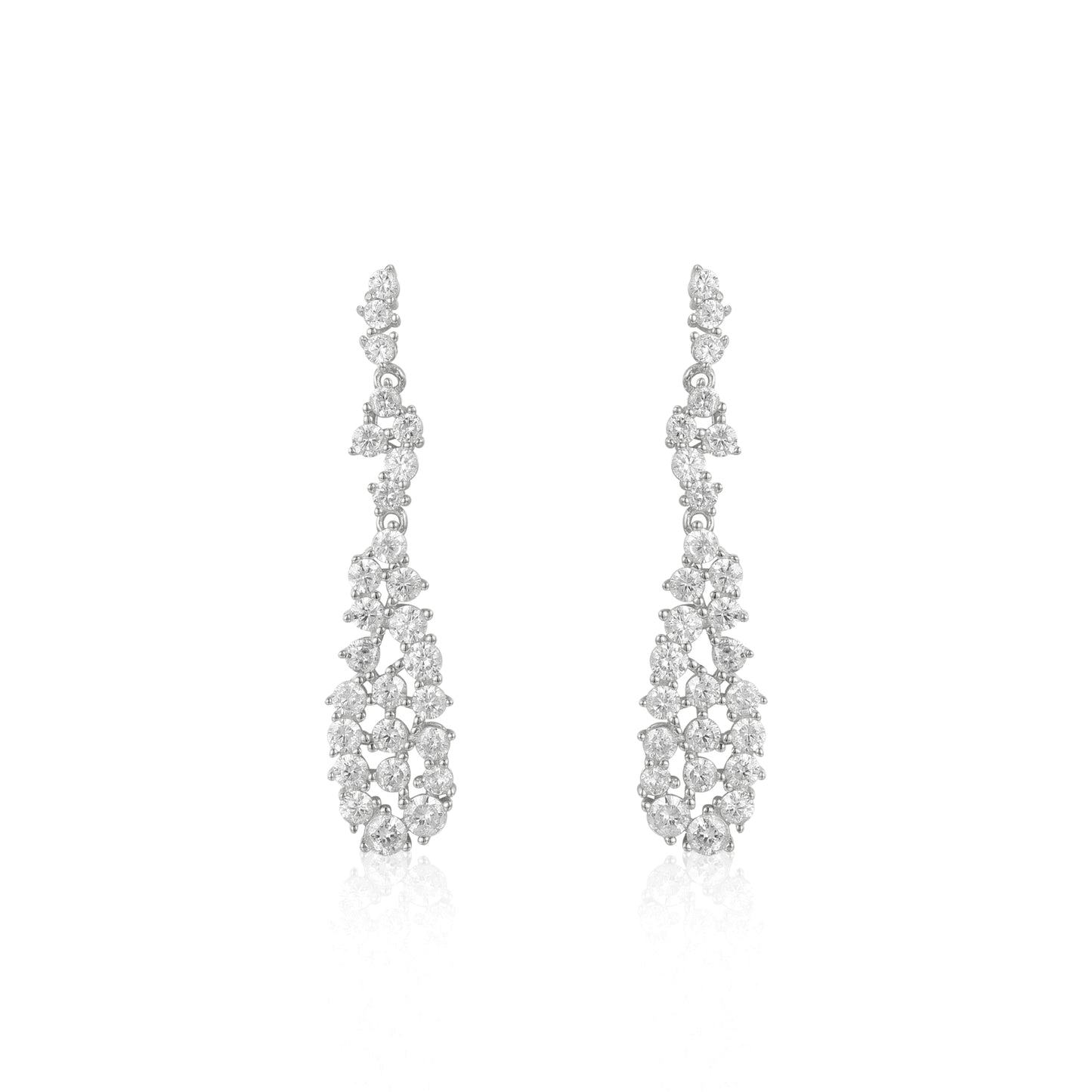 Sterling Silver Sprinkled Teardrop Earrings