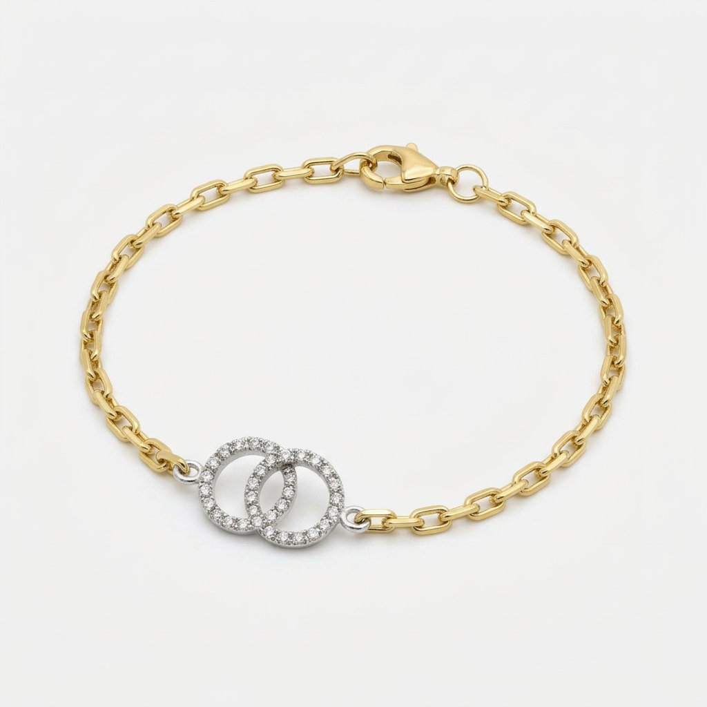 Double Circle Diamond Bracelet