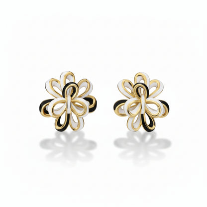 Looped Petal Blossom Enamel  Studs - Surgical Steel Posts