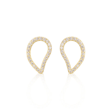 Sterling Silver Inverted Teardrop Stud Earrings