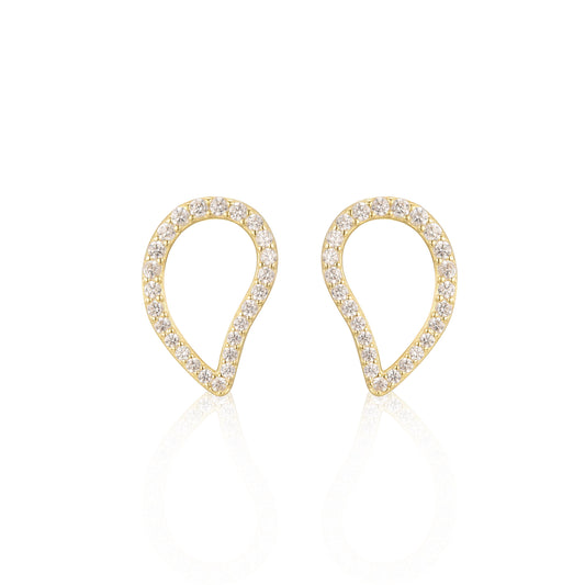 Sterling Silver Inverted teardrop Stud Earrings