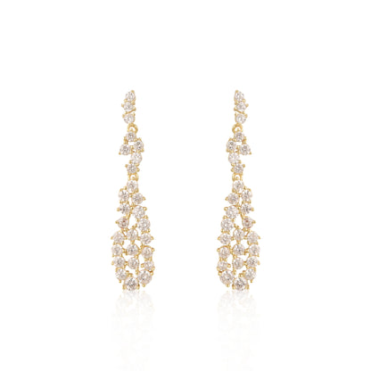 Sterling Silver Sprinkled Teardrop Earrings