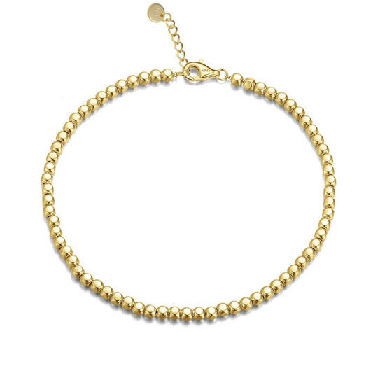 Sterling Silver Gold-Plated or Rhodium Plated Balls Bracelet
