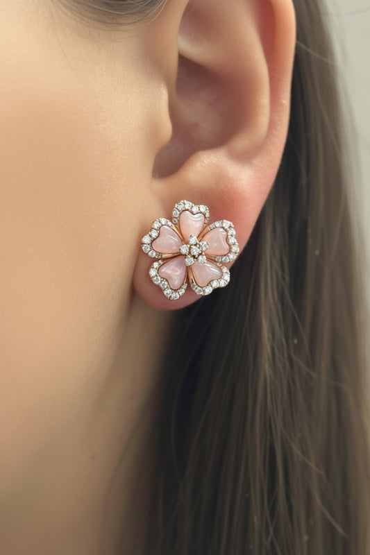 Sterling Silver Mother of Pearl Stud Earrings