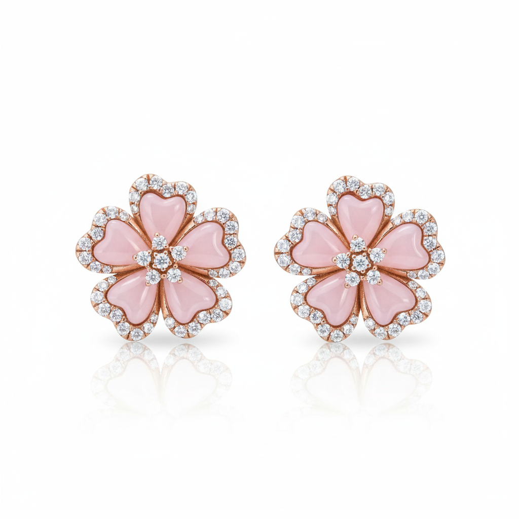 Sterling Silver Mother of Pearl Stud Earrings