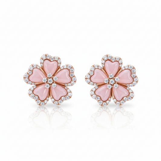 Sterling Silver Mother of Pearl Stud Earrings