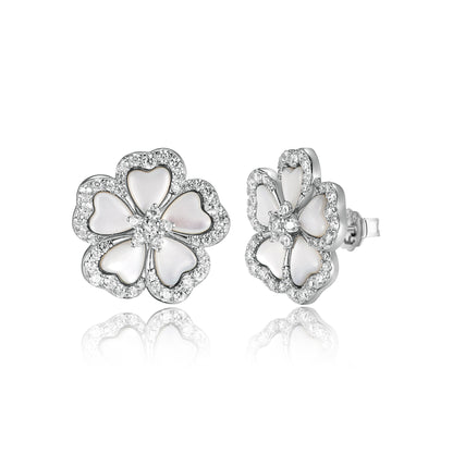 Sterling Silver Mother of Pearl Stud Earrings