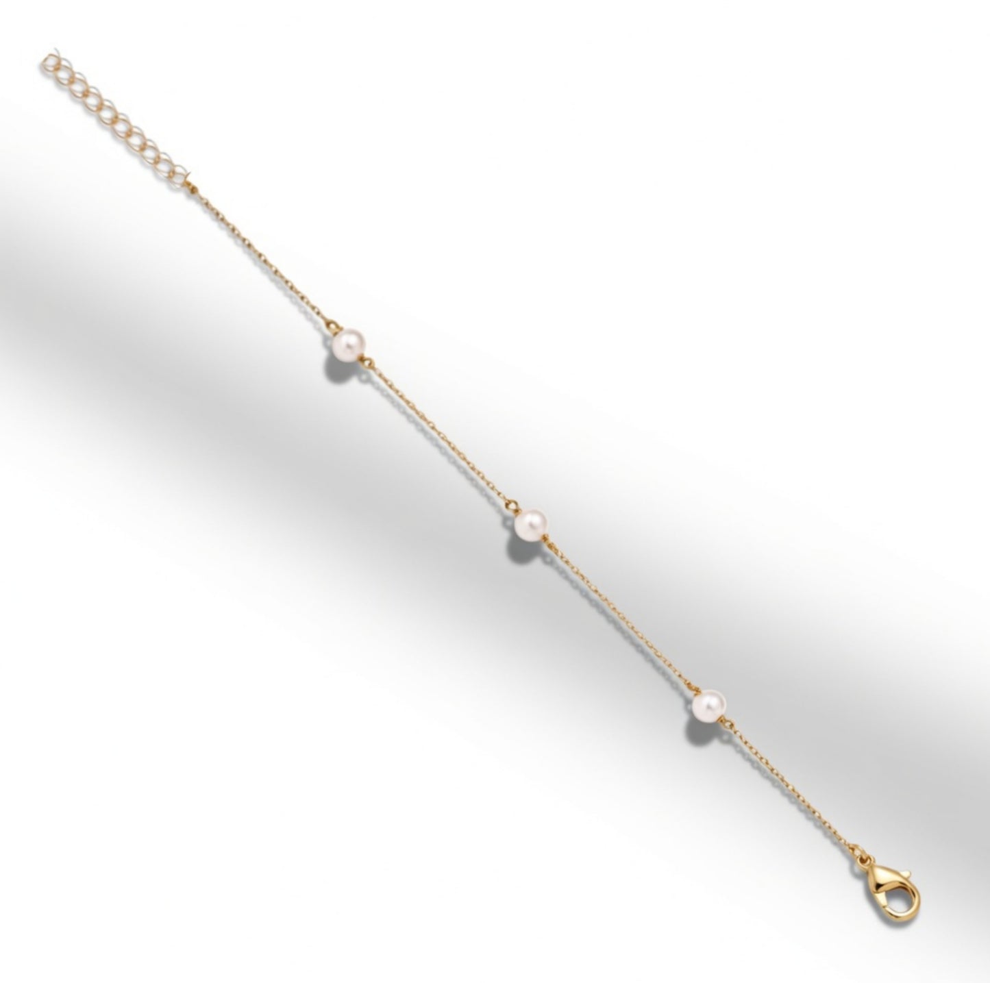 Sterling Silver 5mm Tincup Pearl Bracelet
