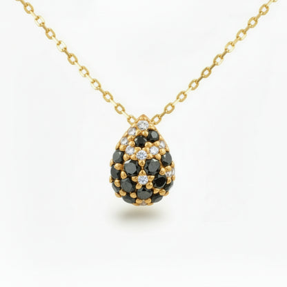 10k Gold Pear Shaped Diamond Necklace
