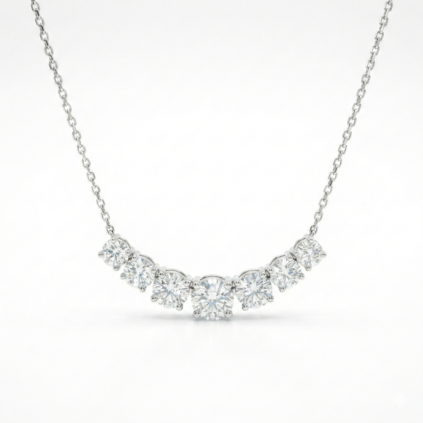 Seven Lab-Grown Diamonds Necklace