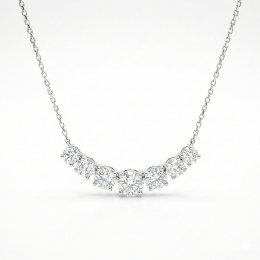 Seven Lab-Grown Diamonds Necklace