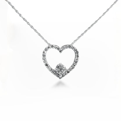 10k Gold Diamond Heart Necklace
