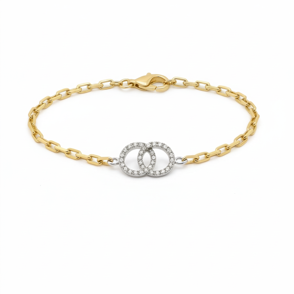 Double Circle Diamond Bracelet