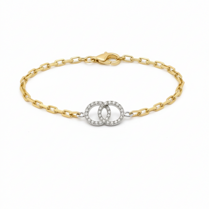 Double Circle Diamond Bracelet