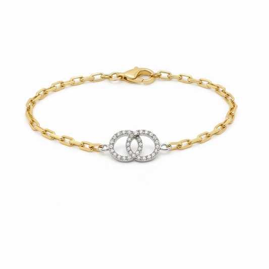 Double Circle Diamond Bracelet