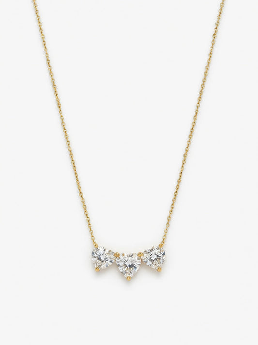 Three Heart Lab Grown Diamond Necklace