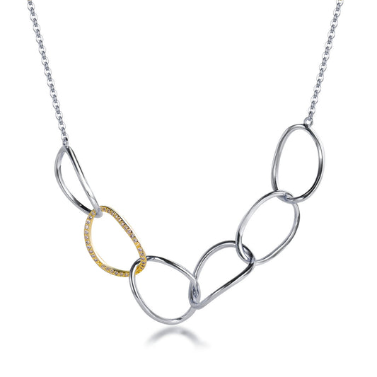 Sterling Silver Wide Link Necklace