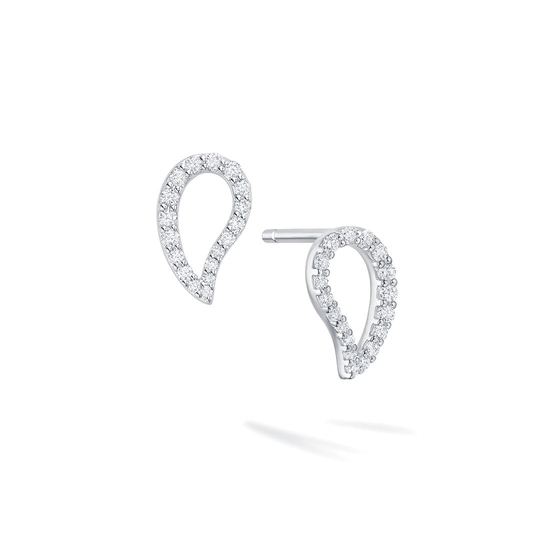 Sterling Silver Inverted Teardrop Stud Earrings
