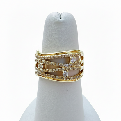 10K Yellow Gold With Diamond Ring