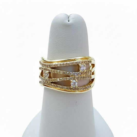 10K Yellow Gold With Diamond Ring