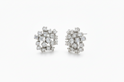 14K Lab Grown Diamond Cluster Earrings