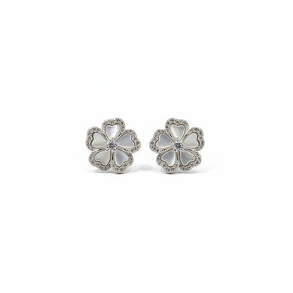 Sterling Silver Mother of Pearl Stud Earrings