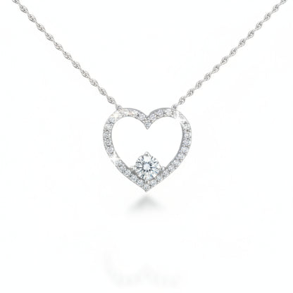 10k Gold Diamond Heart Necklace