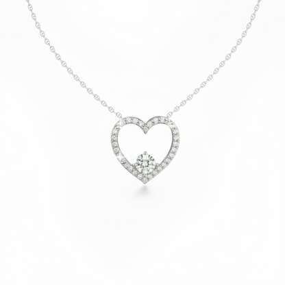 10k Gold Diamond Heart Necklace
