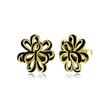 Looped Petal Blossom Enamel  Studs - Surgical Steel Posts