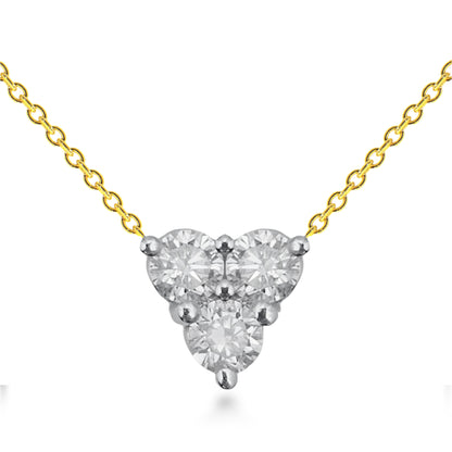 14K Trio Lab Grown Diamond Necklace