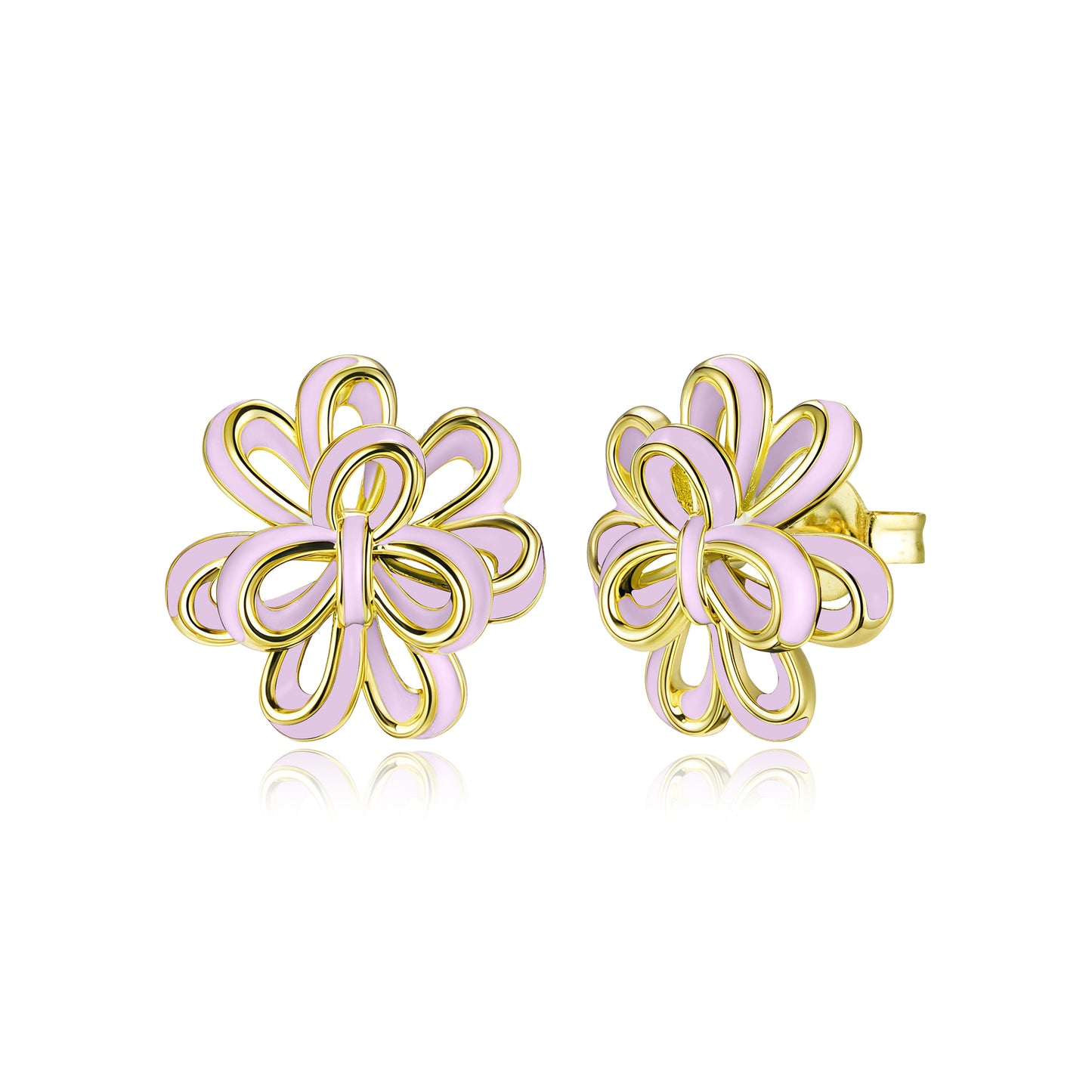 Looped Petal Blossom Enamel  Studs - Surgical Steel Posts