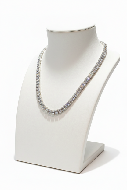 14k Gold Lab Diamond 92ct. Radiant Tennis Necklace