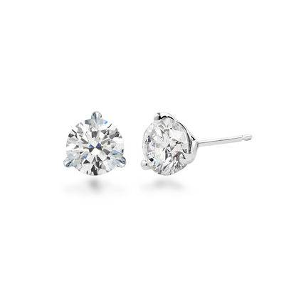 14k Lab Grown Diamond Solitaire Stud Earrings