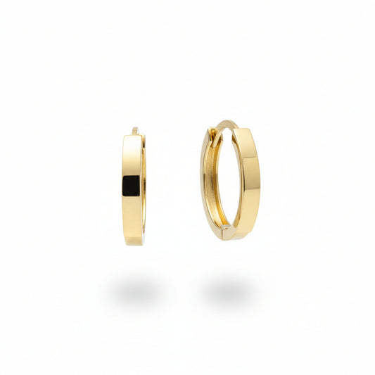 14k Gold Round Hoop Earrings