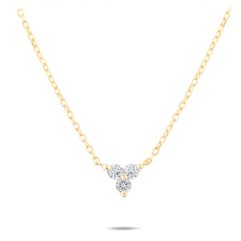 14K Trio Lab Grown Diamond Necklace