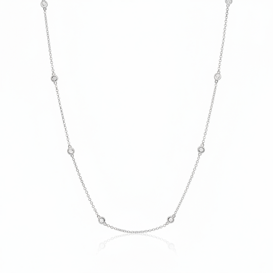 14K CVD Lab Diamond By the Yard Necklace
