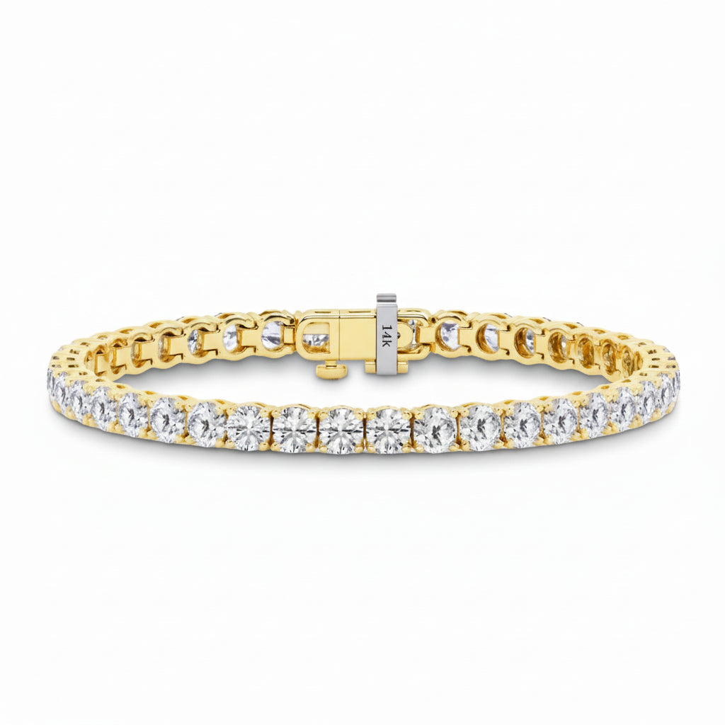14k Gold Lab Grown Tennis Bracelet
