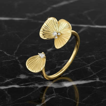 Gold-plated Sterling Silver Textured and Layered Pendant Necklace