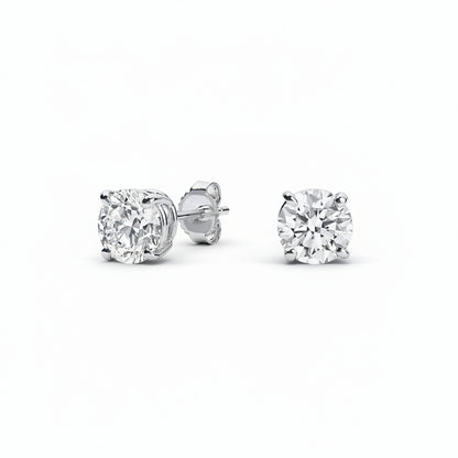 14k Lab Grown Diamond Solitaire Stud Earrings