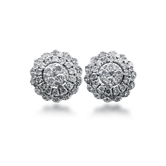 10k Gold Flower Stud Earrings