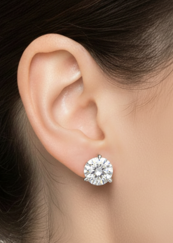 14k Lab Grown Diamond Solitaire Stud Earrings