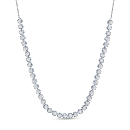 14K 41 Stone Lab Grown Diamond Tennis Necklace