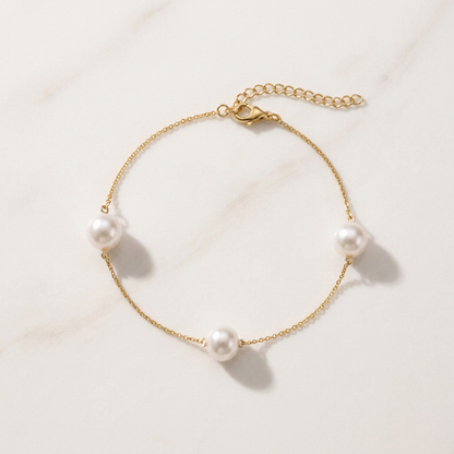 Sterling Silver 5mm Tincup Pearl Bracelet