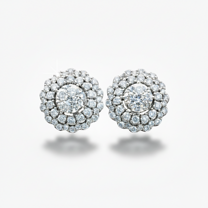 10k Gold Flower Stud Earrings