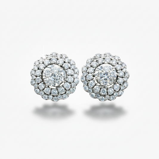 10k Gold Flower Stud Earrings