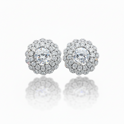 10k Gold Flower Stud Earrings