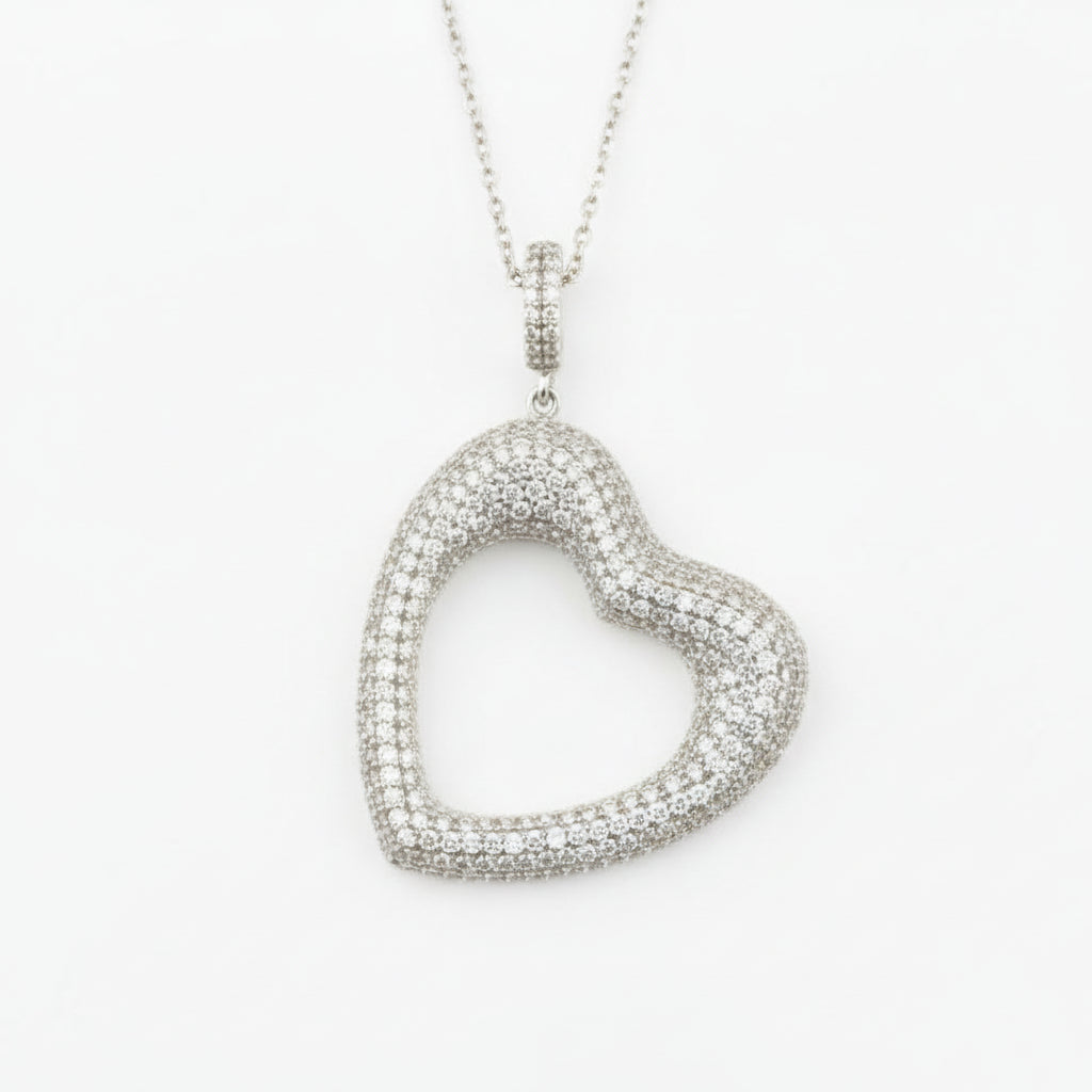 Sterling Silver Heart Pendant Necklace