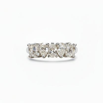 7 Stone Lab Grown Diamond 14k Ring